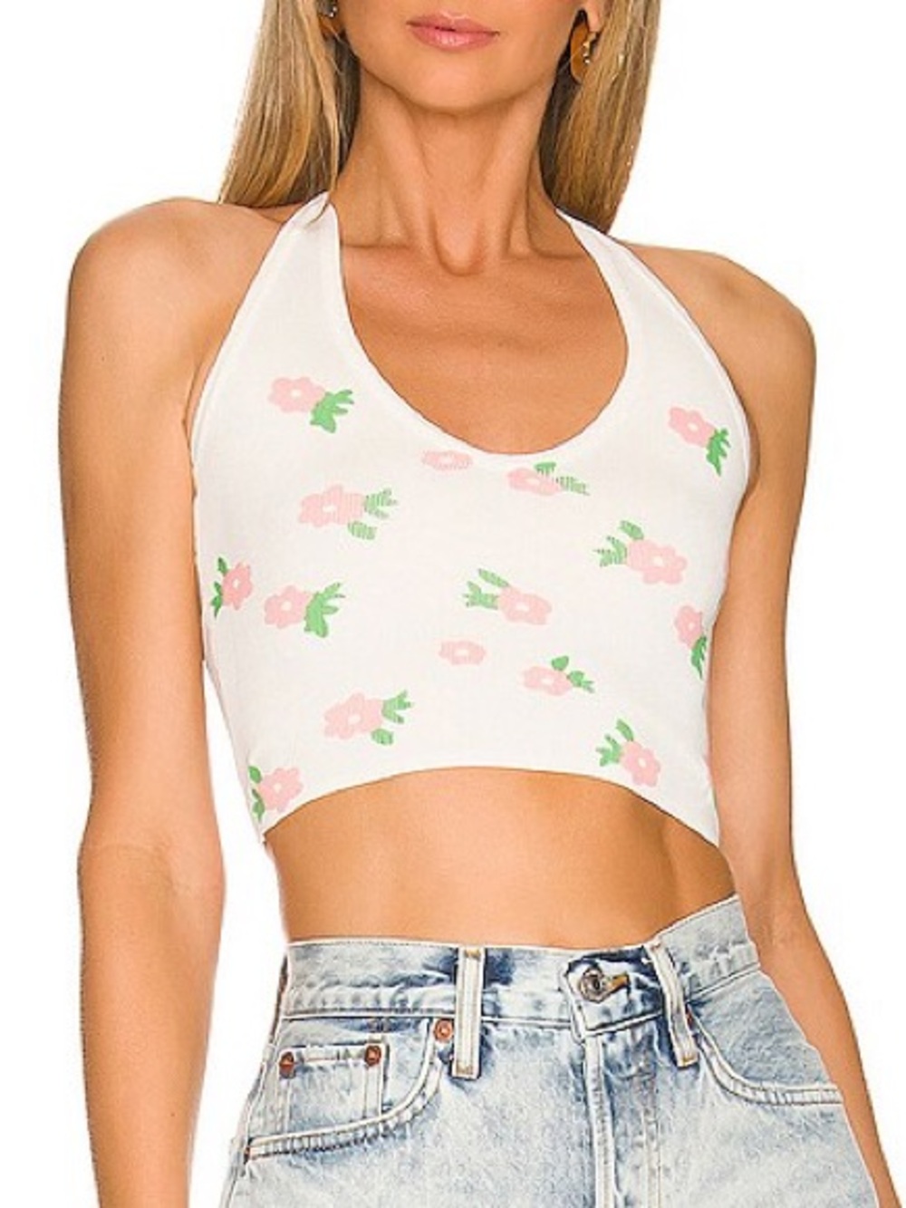 MORE TO COME Elena Daisy Halter Top